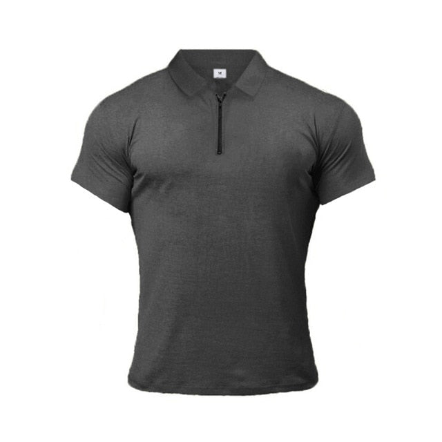 Mode Polo Shirt Casual Fashion Plain Color Short Sleeve High Quality Slim Polo Shirt Männer Fitness Polo tif shop 24.de