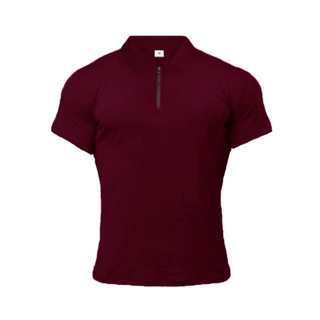Mode Polo Shirt Casual Fashion Plain Color Short Sleeve High Quality Slim Polo Shirt Männer Fitness Polo tif shop 24.de
