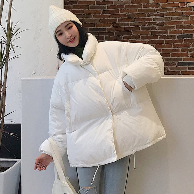 Koreanischer Stil Winterjacke Stand Kragen