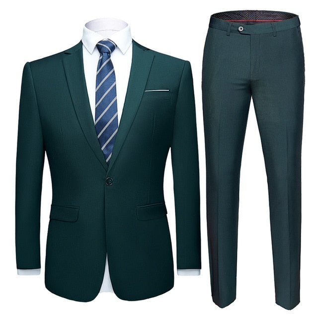 Männer Anzüge Slim Fit Business Büroanzug  2-teilige Jacket & Hosen tif-shop24.de