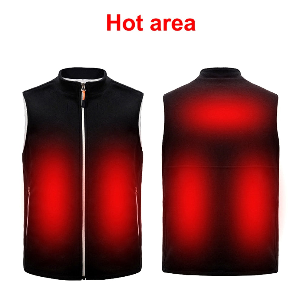 Drop ship 2020 Outdoor Men Electric Heated Vest USB Heating Vest Winter Thermal Polyester Camping Hiking Warm Hunting Jacket tif shop 24.de