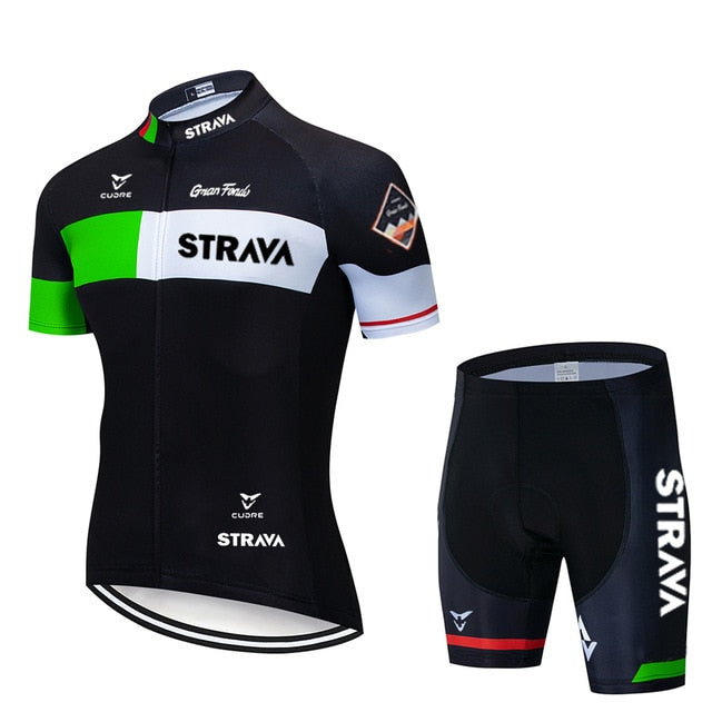 STRAVA Pro Fahrrad Team Kurzarm Maillot Ciclismo Herren Radfahren Jersey Sommer atmungsaktive Radfahren Kleidung Sets tif shop 24.de