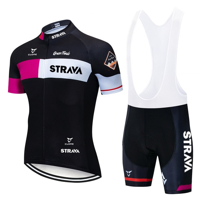 STRAVA Pro Fahrrad Team Kurzarm Maillot Ciclismo Herren Radfahren Jersey Sommer atmungsaktive Radfahren Kleidung Sets tif shop 24.de