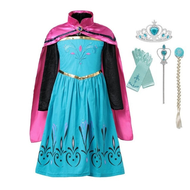 MUABABY Anna Elsa Dress Up Fancy Kleidung für Mädchen tif shop 24.de