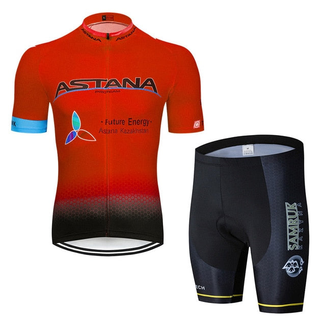 Radtrikot Set 2020 Pro Team Astana Sommer  Fahrradbekleidung   Mountain Sports tif shop 24.de