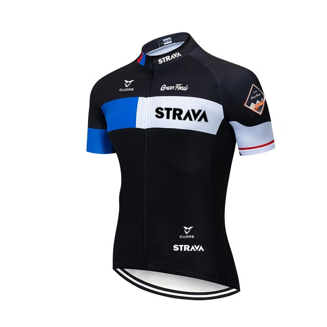 STRAVA Pro Fahrrad Team Kurzarm Maillot Ciclismo Herren Radfahren Jersey Sommer atmungsaktive Radfahren Kleidung Sets tif shop 24.de