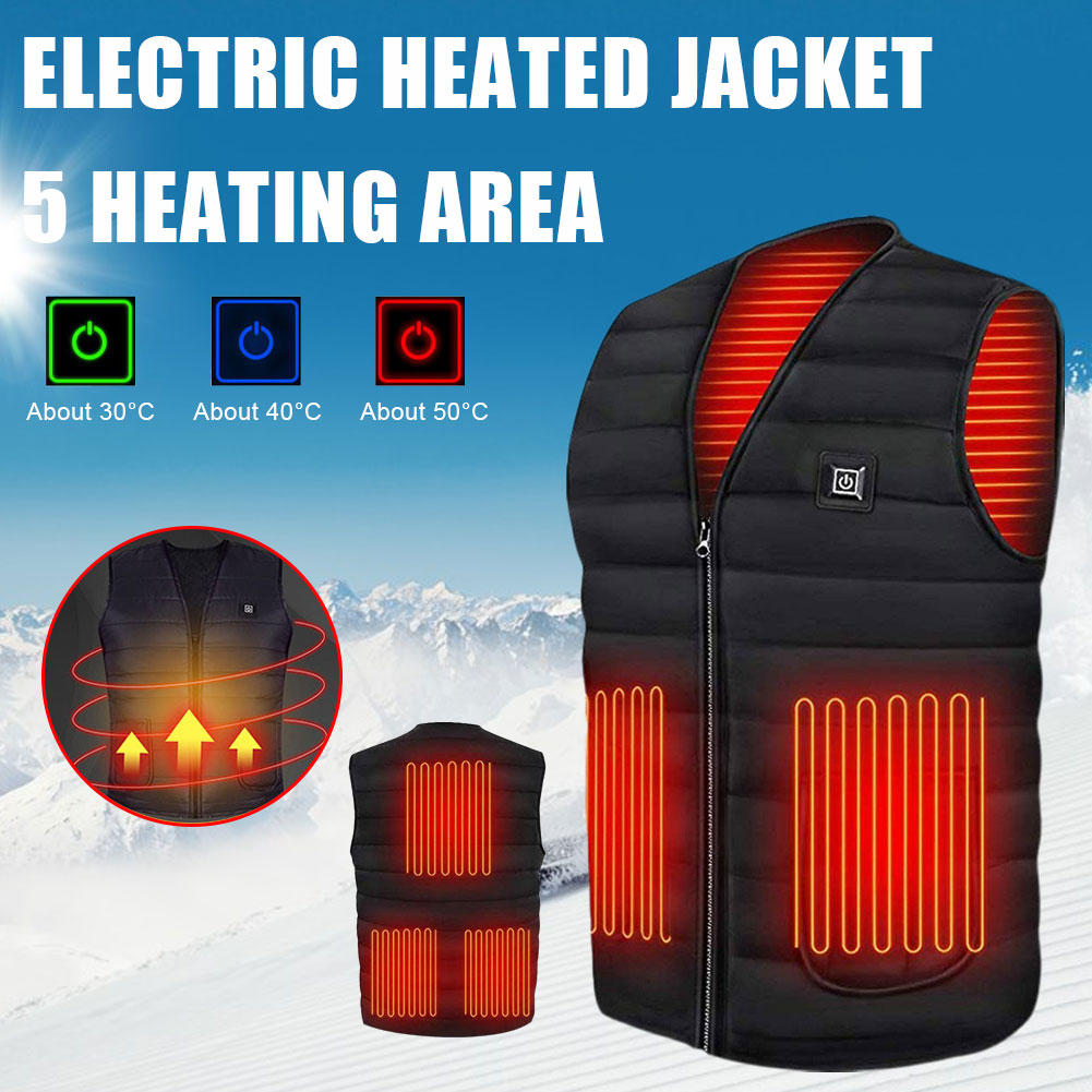 Electric Heated Jacket USB Heated Vest Outdoor Warm Washable Men Women's Warm Vest Winter Autumn Hunting Vest Heated Vest 2020 tif shop 24.de
