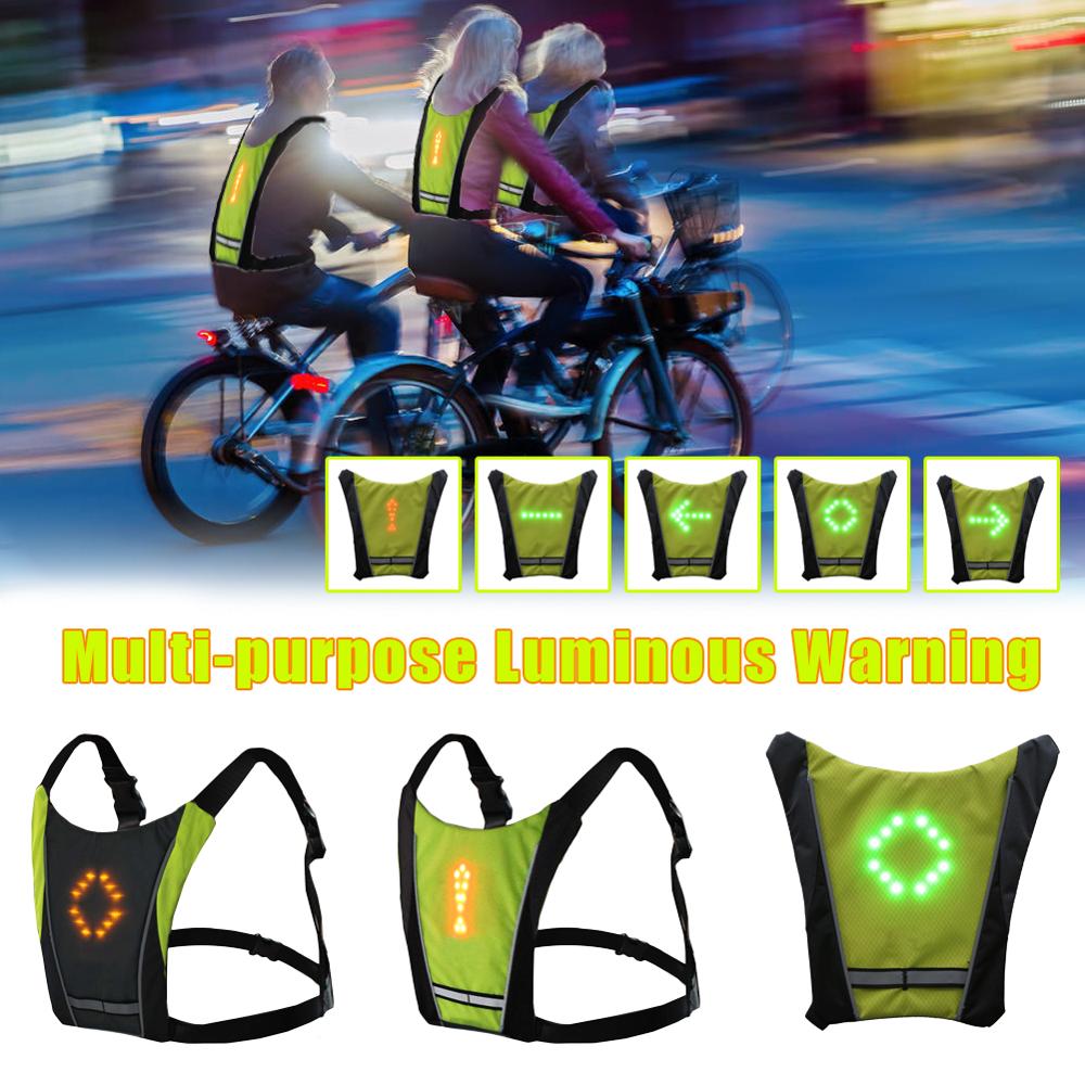 New 2020 LED Wireless Cycling Vest 20L MTB Bike Bag Safety LED Turn Signal Light Vest Bicycle Reflective Warning Vests With Remo tif shop 24.de