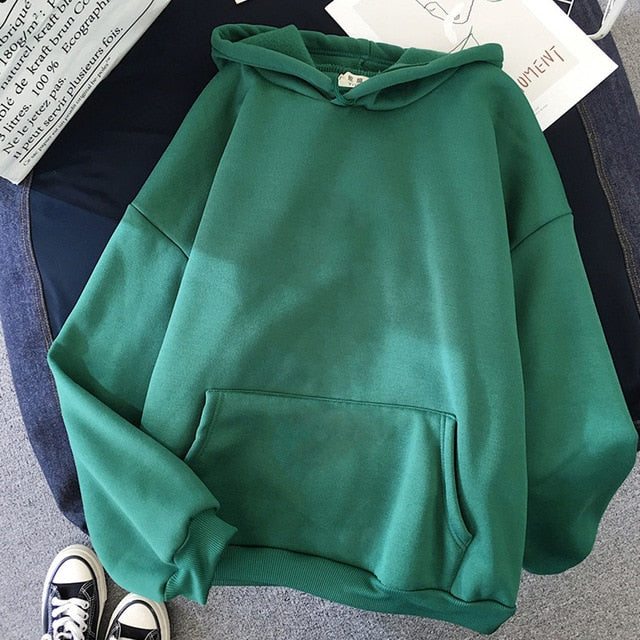 Solid Color Übergröße mit Kapuze Harajuku Plus Samt Winter Basic Sweatshirt Lässig Langarm tif shop 24.de