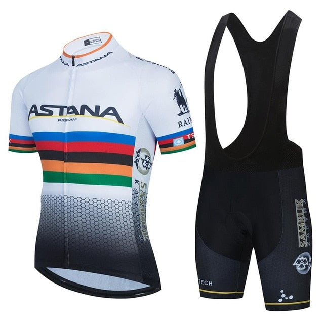 2021 Team ASTANA  Fahrrad Kleidung  Jersey Ropa Herren Fahrrad Sommer Pro Radfahren Trikots 20D Gel Pad Bike Shorts