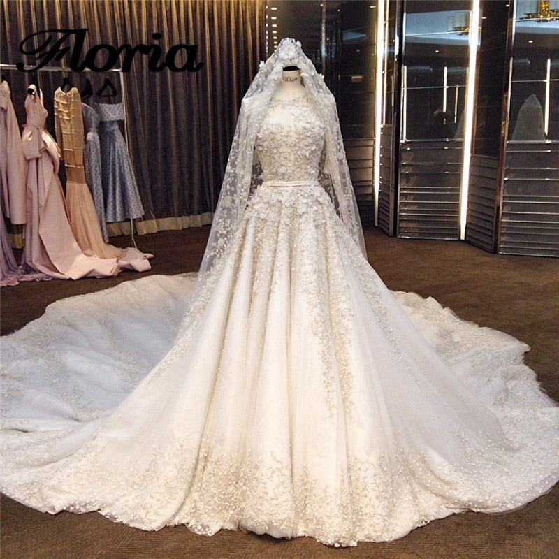 Elegante Dubai ärmellose Perlen Brautkleider vestido de noiva tif-shop24.de