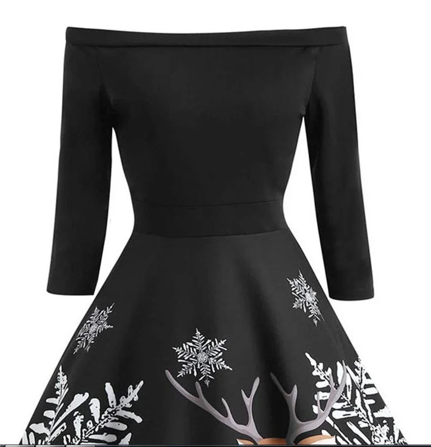 Weihnachtspositionierung, die ein großes Swing-Kleid in Linie druckt - tif-shop24.de