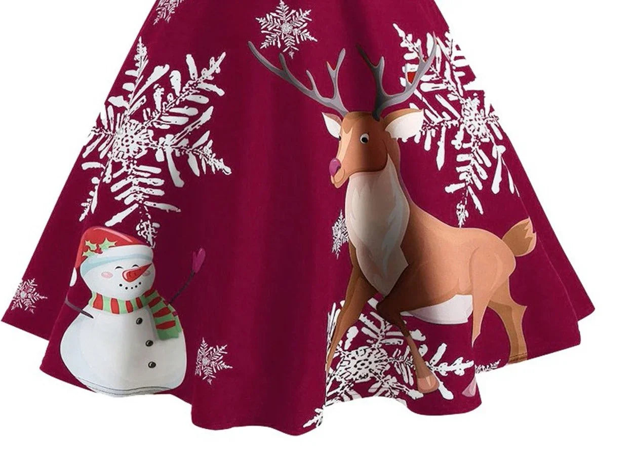 Weihnachtspositionierung, die ein großes Swing-Kleid in Linie druckt | tif-shop24.de