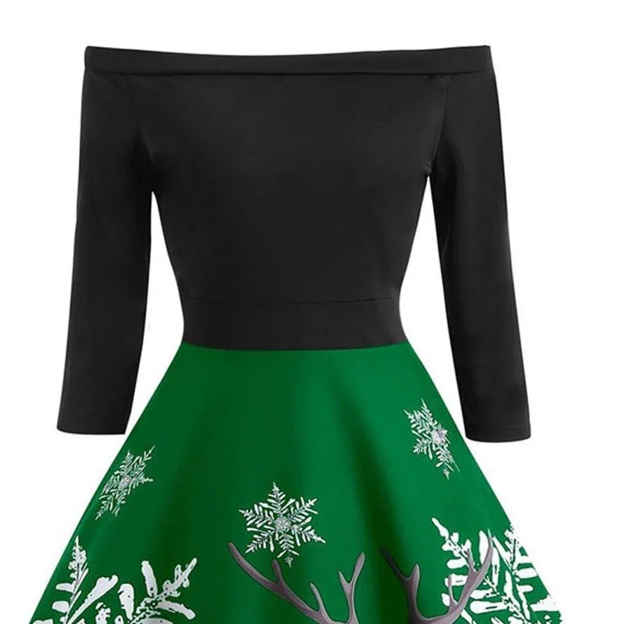 Weihnachtspositionierung, die ein großes Swing-Kleid in Linie druckt | tif-shop24.de