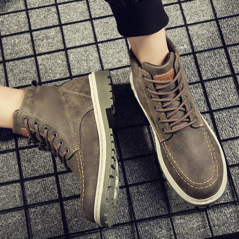 Mittlere Lederstiefel Kurze Vielseitige Militärstiefel | tif-shop24.de