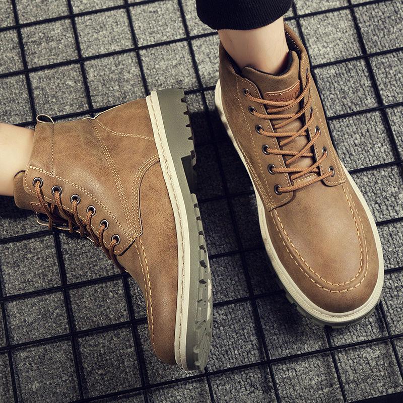 Mittlere Lederstiefel Kurze Vielseitige Militärstiefel | tif-shop24.de