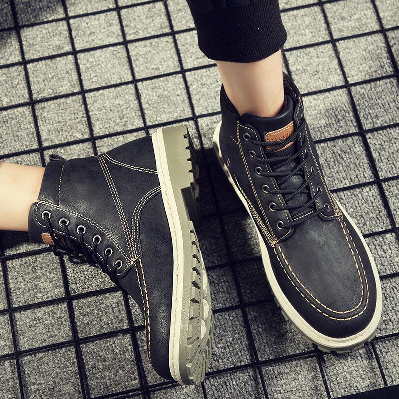 Mittlere Lederstiefel Kurze Vielseitige Militärstiefel | tif-shop24.de