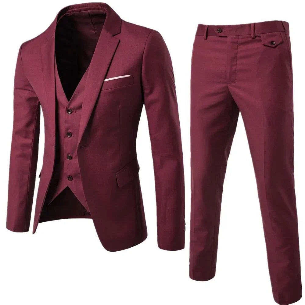 Luxus Herren Anzug, Blazer, Weste und Hose, Hochzeit, Büro, Klassisch 2.0 | tif-shop24.de