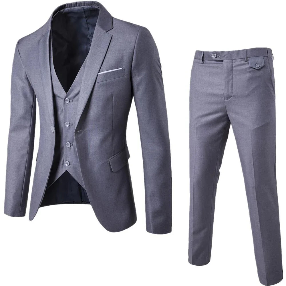 Luxus Herren Anzug, Blazer, Weste und Hose, Hochzeit, Büro, Klassisch 2.0 | tif-shop24.de
