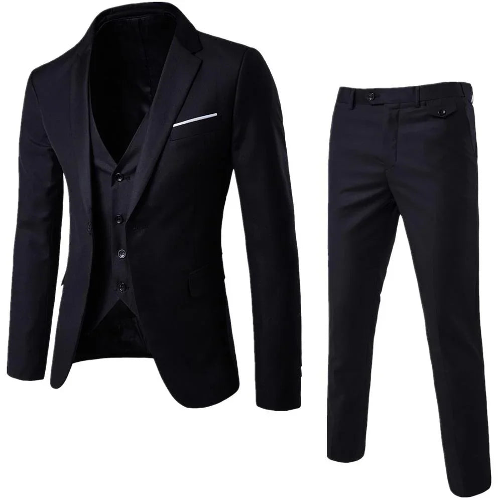 Luxus Herren Anzug, Blazer, Weste und Hose, Hochzeit, Büro, Klassisch 2.0 | tif-shop24.de