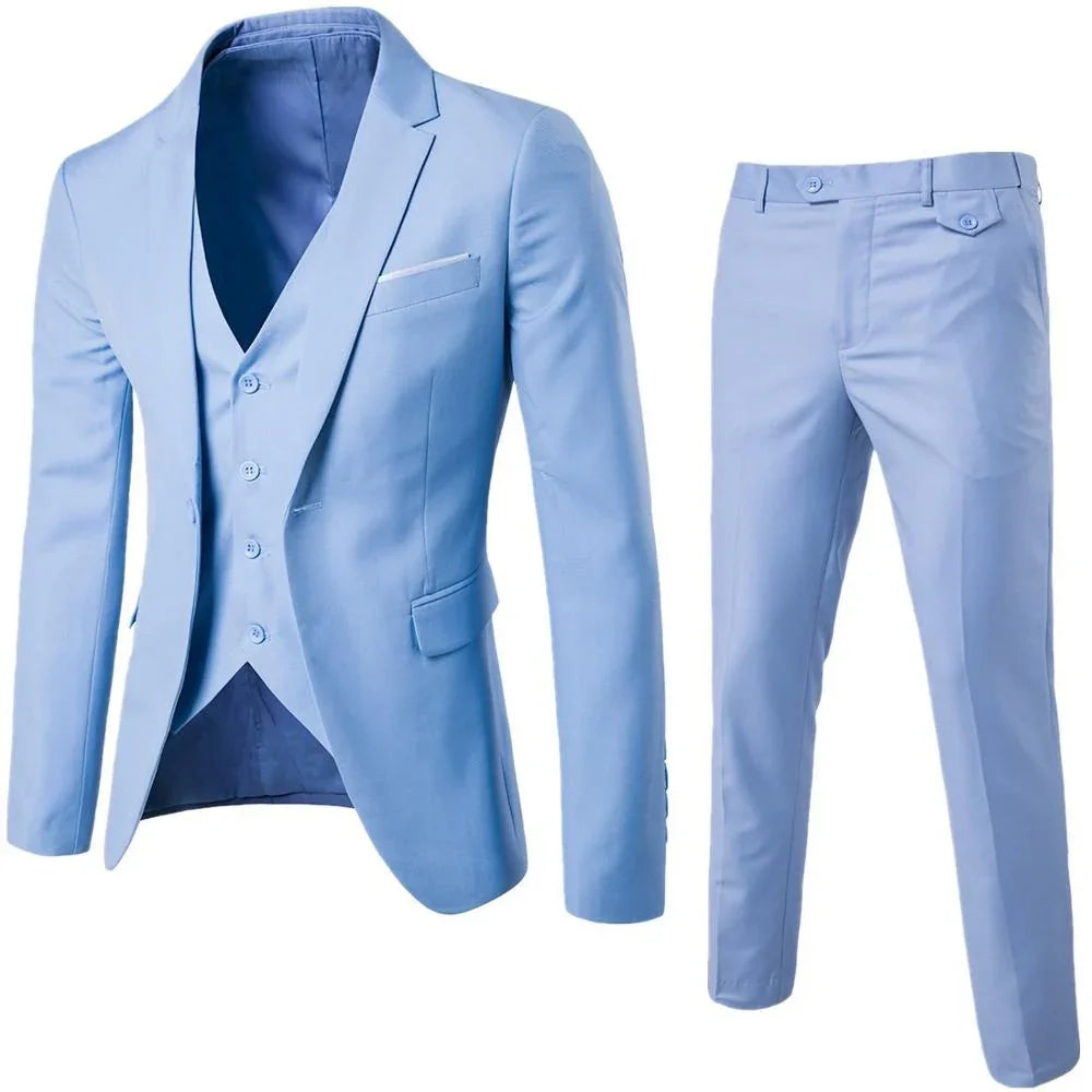 Luxus Herren Anzug, Blazer, Weste und Hose, Hochzeit, Büro, Klassisch 2.0 | tif-shop24.de
