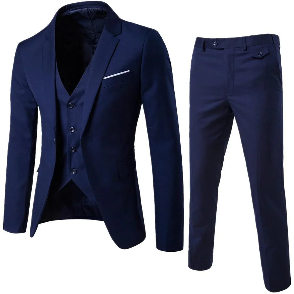 Luxus Herren Anzug, Blazer, Weste und Hose, Hochzeit, Büro, Klassisch 2.0 | tif-shop24.de