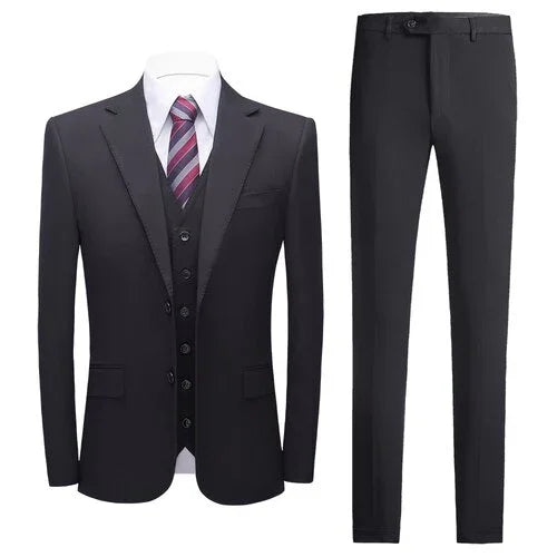 Wunderbare Bräutigam Hochzeit Promotion Slim Fit Formale Business Arbeit Tragen Anzüge 3Pcs Set (Jacke + Hose + Weste) - tif-shop24.de