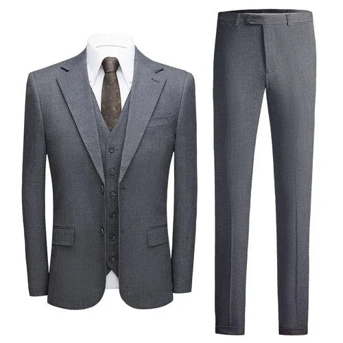 Wunderbare Bräutigam Hochzeit Promotion Slim Fit Formale Business Arbeit Tragen Anzüge 3Pcs Set (Jacke + Hose + Weste) - tif-shop24.de