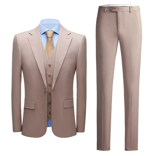 Wunderbare Bräutigam  Hochzeit  Promotion Slim Fit Formale Business Arbeit Tragen Anzüge 3Pcs Set (Jacke + Hose + Weste) | tif-shop24.de