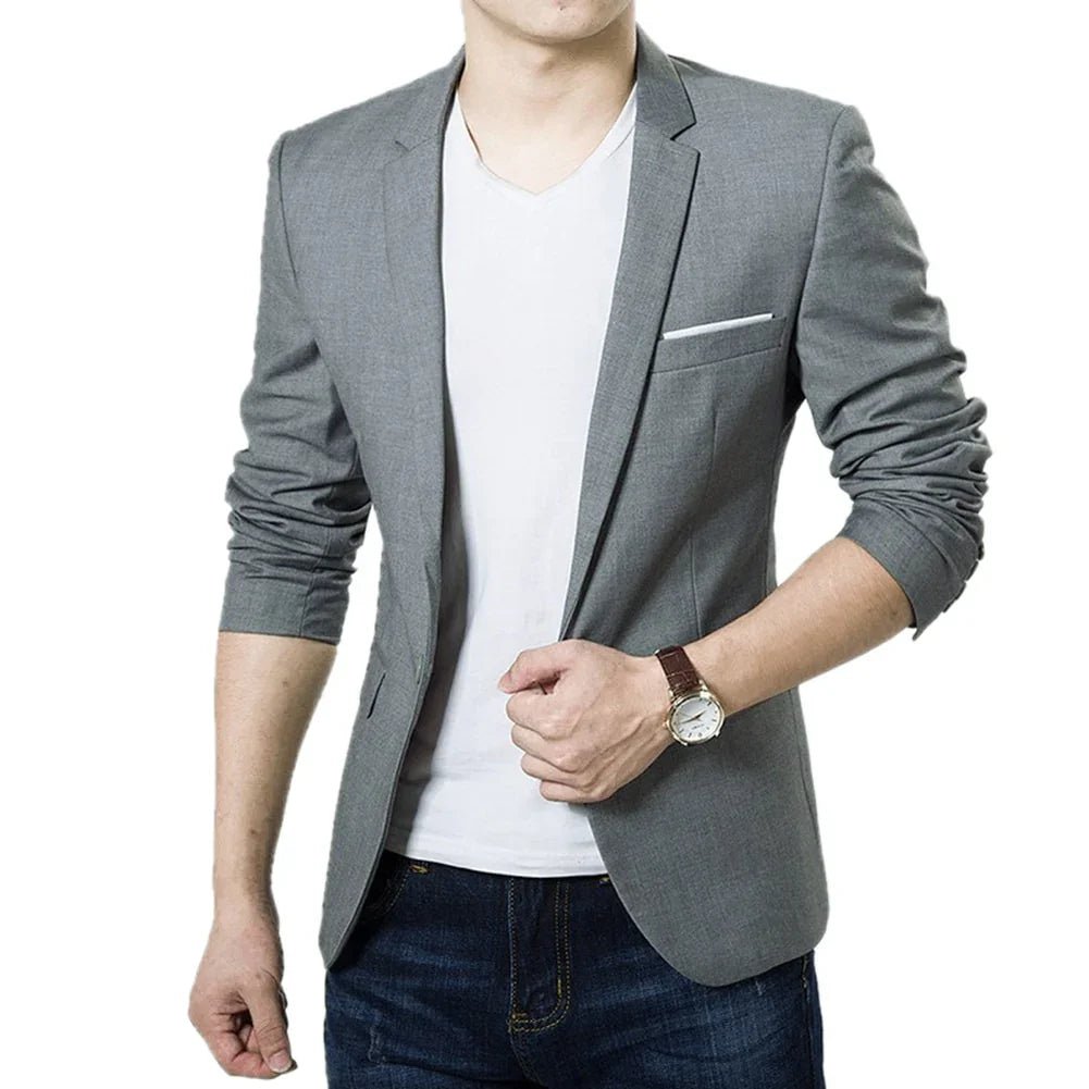 Dünnes Formales Business Blazer Eine Taste Revers Langarm Taschen Hochzeit - tif-shop24.de