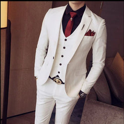 Slim Fit 3‑teilige Designer‑Anzüge — Stilvoller Prom & Business Look | tif-shop24.de