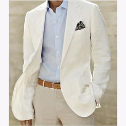 Elfenbein Leinen Anzug Leinen Blazer Und Hosen Leinen | tif-shop24.de