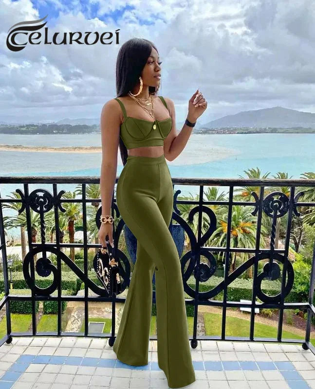 Hohe qualität Blau Zwei Stücke Set Bodycon Rayon Bandage Set Abend Party Sexy Mode Outfit | tif-shop24.de