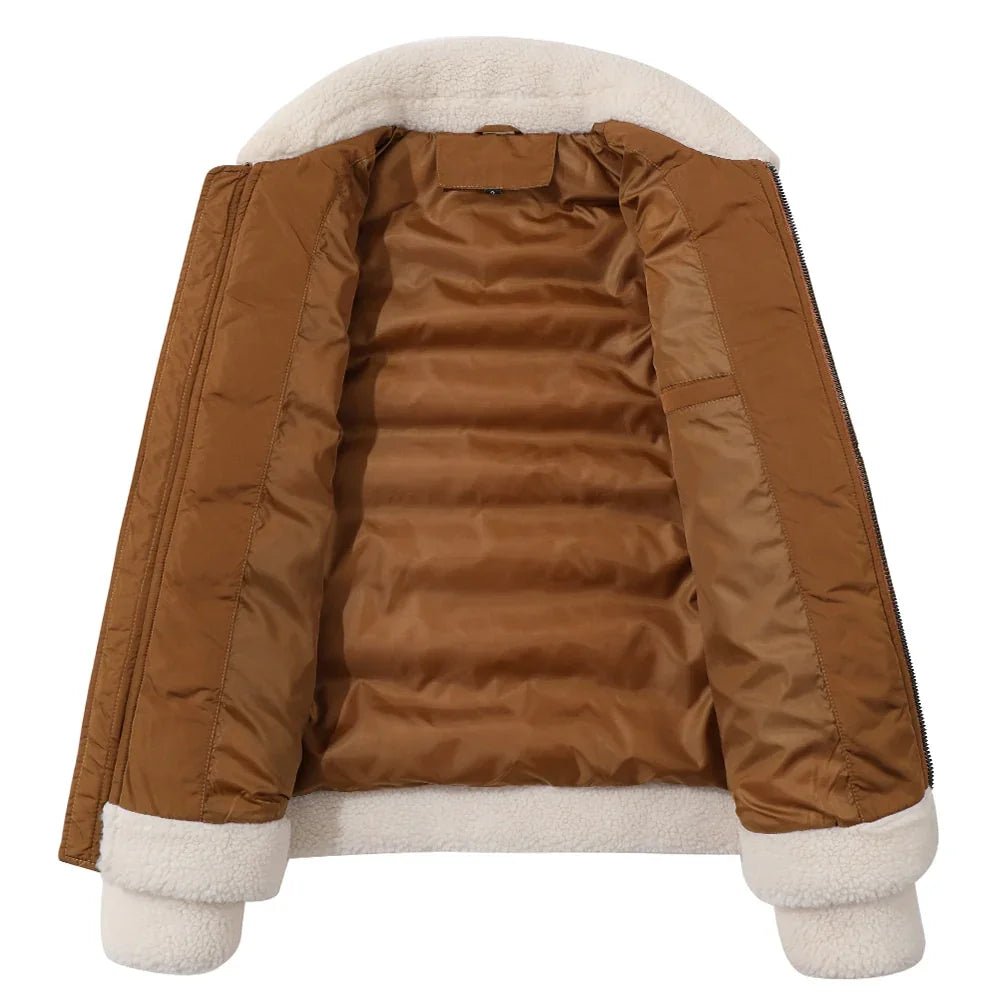 Winter Vintage Casual Wildleder Fleece Kragen Warm Dick Parkas Mantel Outwear Mode Taschen Klassischer Parka Plus | tif-shop24.de