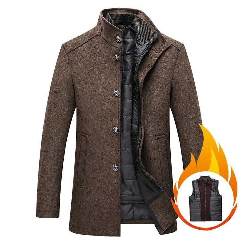 Marke Winter Warme Mantel Wolle Slim Einstellbar Weste Parkas | tif-shop24.de