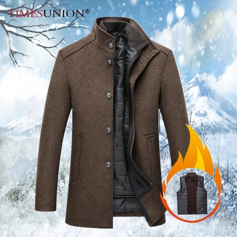 Marke Winter Warme Mantel Wolle Slim Einstellbar Weste Parkas | tif-shop24.de