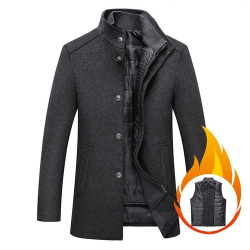Marke Winter Warme Mantel Wolle Slim Einstellbar Weste Parkas | tif-shop24.de