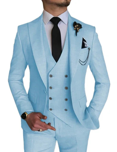 Mode Smart Business Sky Blau Kostüm Homme Hochzeit Anzüge | tif-shop24.de