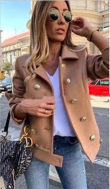 Winter Länge Ärmel Doppelschnalle Jacke | tif-shop24.de