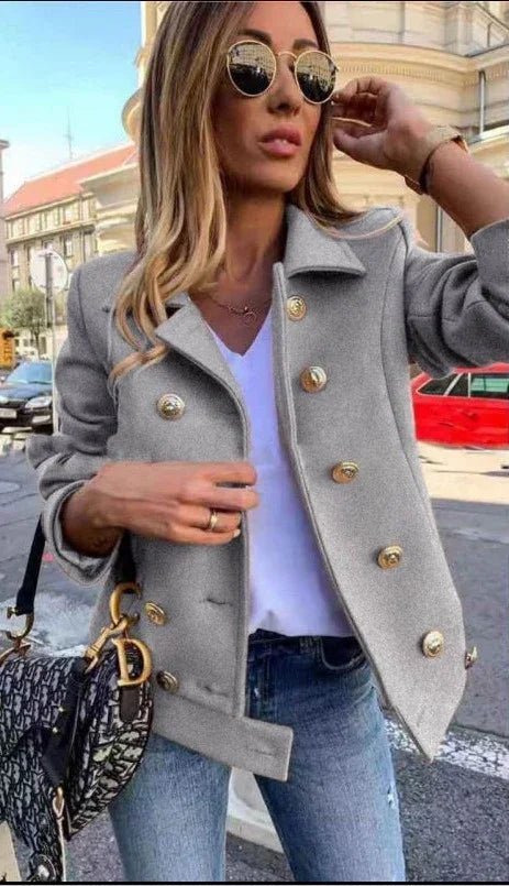 Winter Länge Ärmel Doppelschnalle Jacke | tif-shop24.de