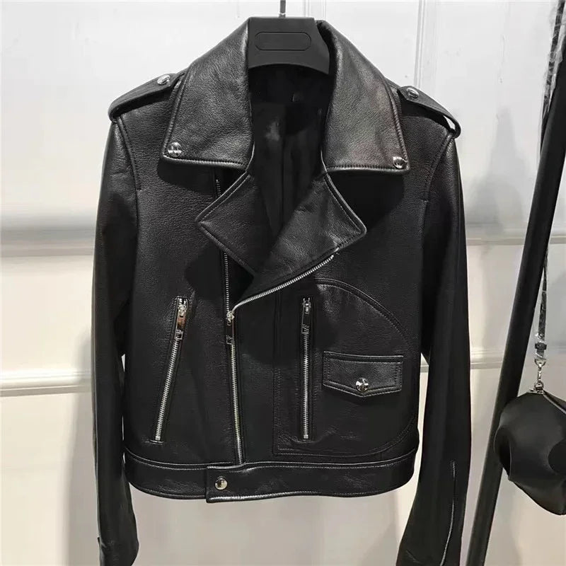 Fashion Echtes Leder Jacke Kurzen Schaffell Leder Neue Natürliche Echt Lammfell Leder Jacke | tif-shop24.de