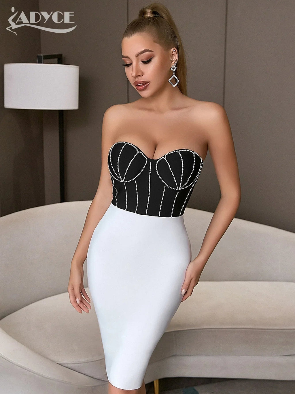 Adyce Bandage Dress Strapless - Luxury Evening Party Kleid | tif-shop24.de