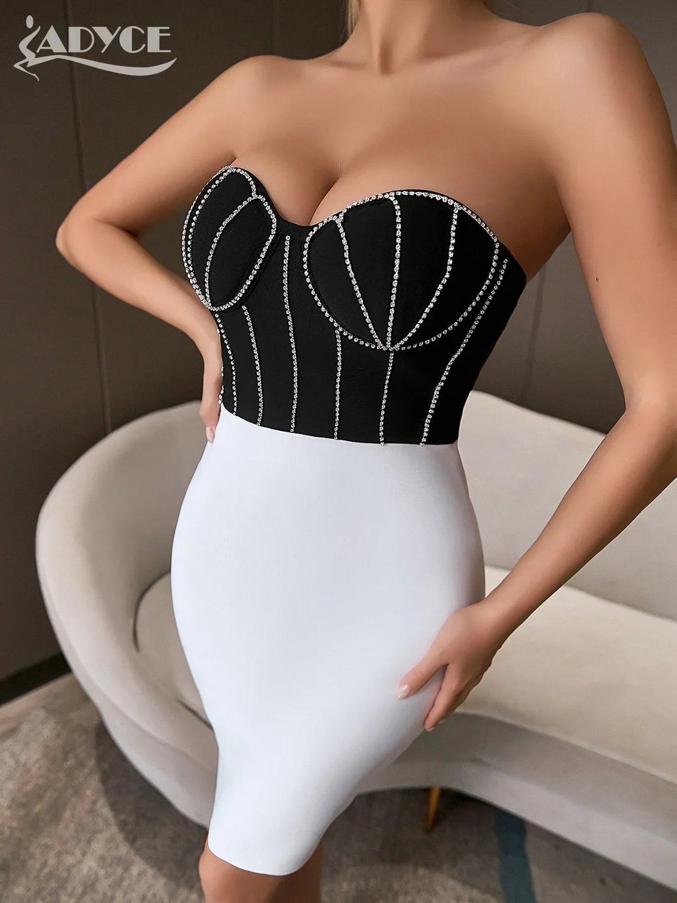 Adyce Bandage Dress Strapless - Luxury Evening Party Kleid | tif-shop24.de