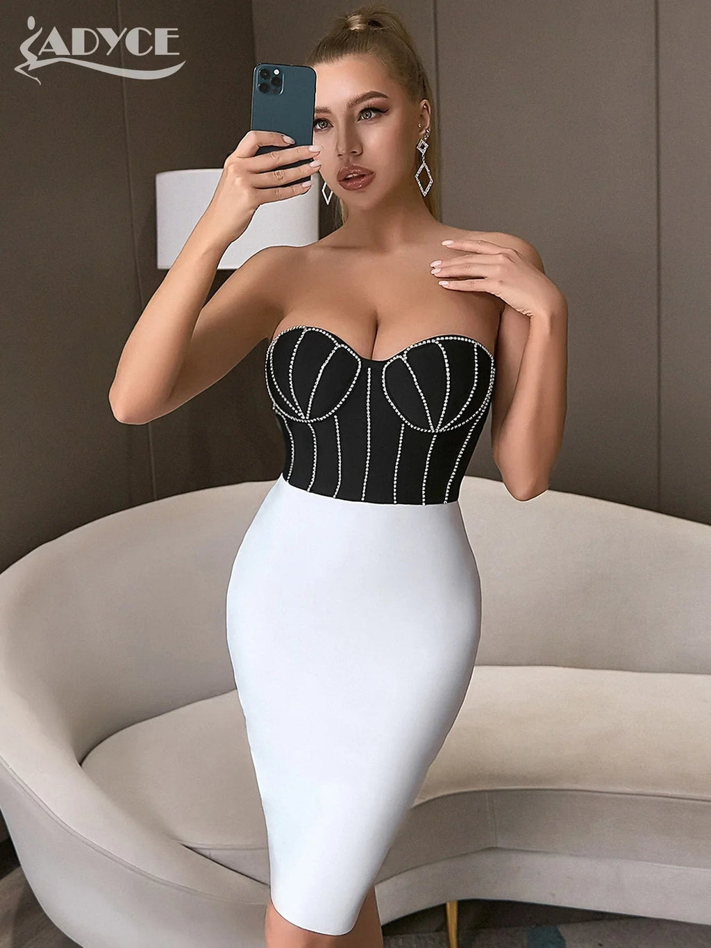 Adyce Bandage Dress Strapless - Luxury Evening Party Kleid | tif-shop24.de
