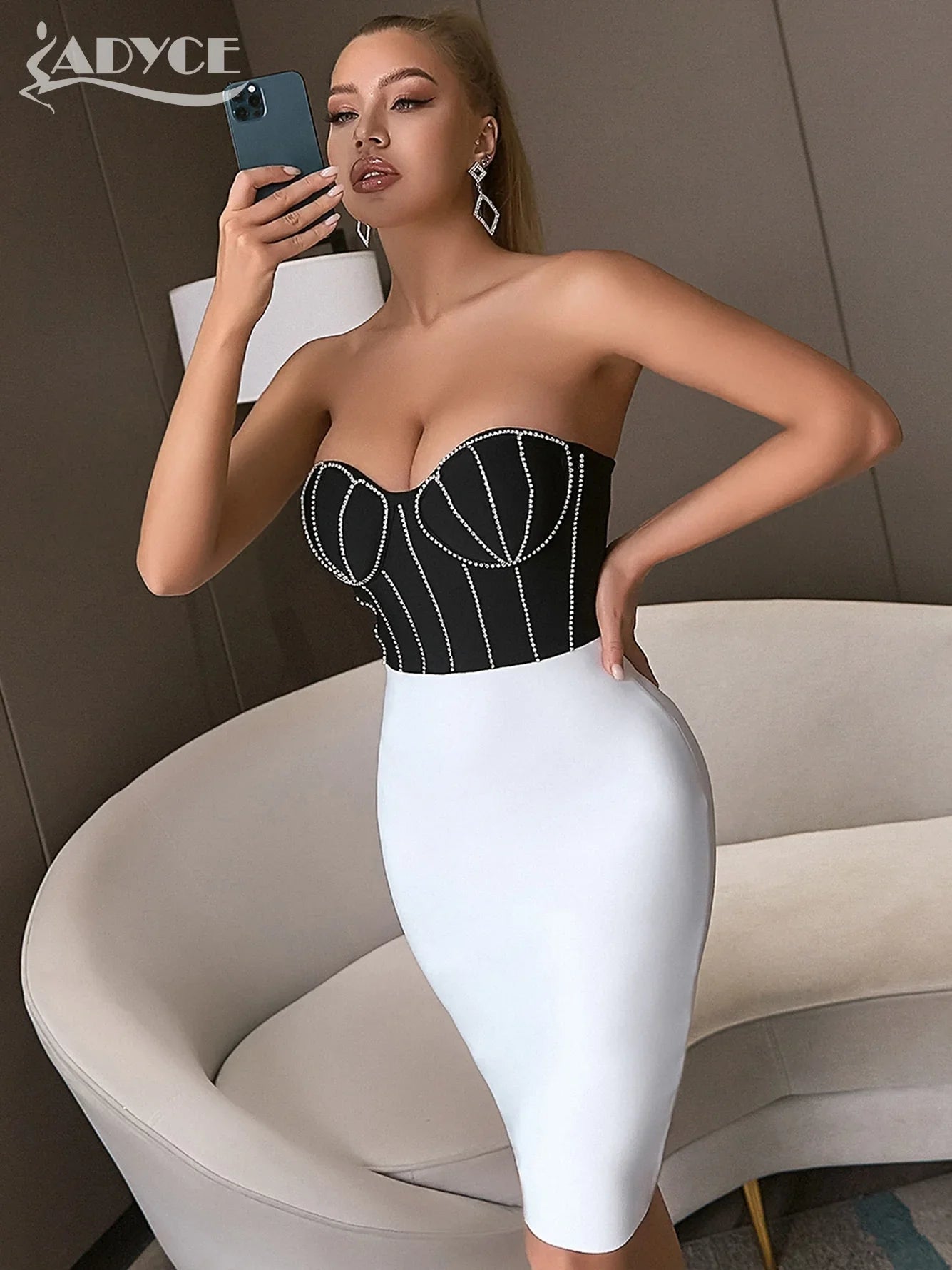 Adyce Bandage Dress Strapless - Luxury Evening Party Kleid | tif-shop24.de