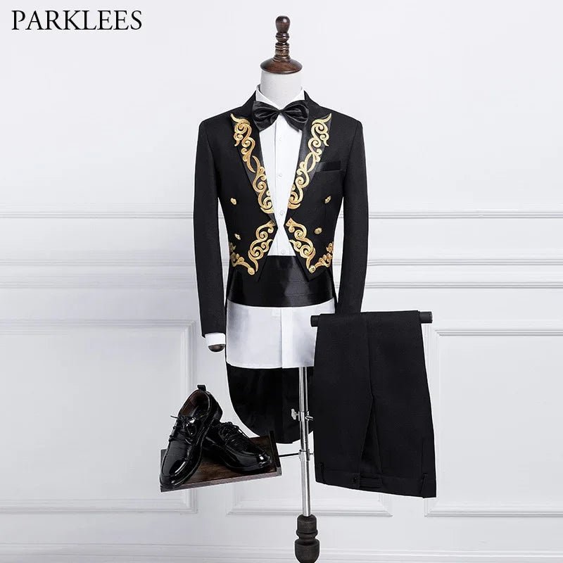 Frack Hochzeit Bräutigam Bestickte Anzüge Prom - tif-shop24.de