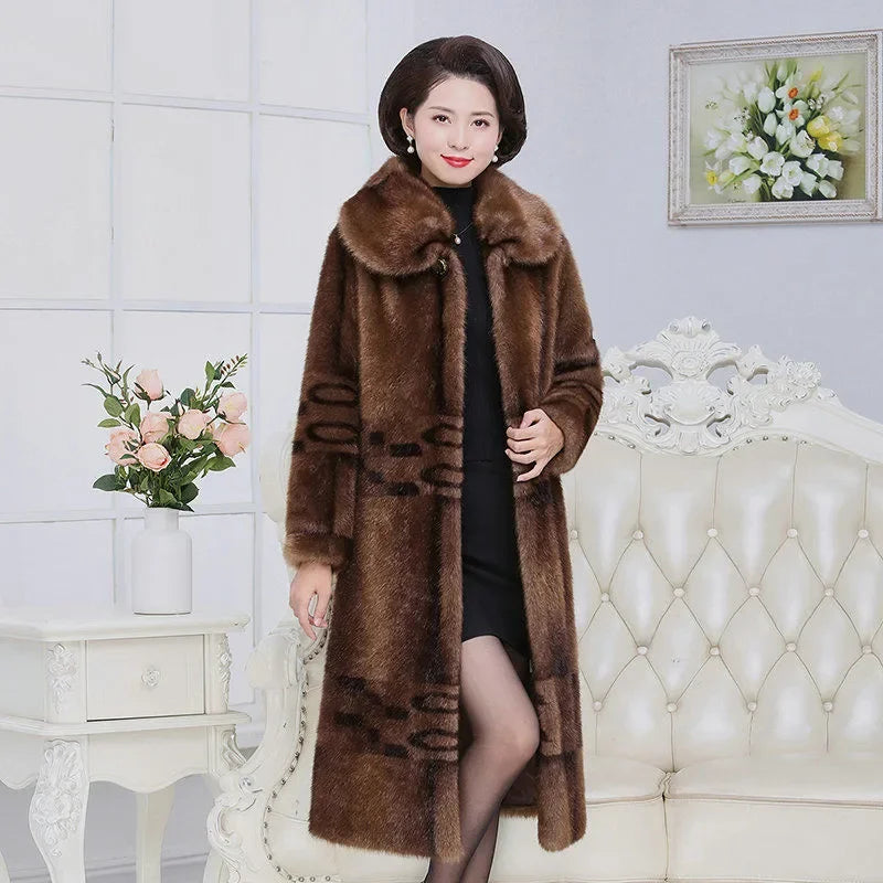 Coat Manteau Hiver Mink Fur Coat Winter Loose Size 5XL Long Faux Fur Warm | tif-shop24.de