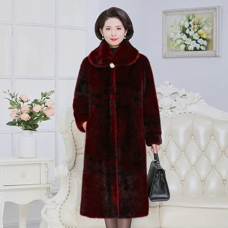 Coat Manteau Hiver Mink Fur Coat Winter Loose Size 5XL Long Faux Fur Warm | tif-shop24.de