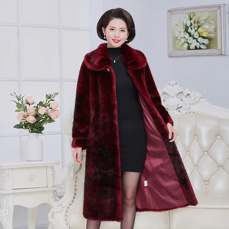 Coat Manteau Hiver Mink Fur Coat Winter Loose Size 5XL Long Faux Fur Warm - tif-shop24.de