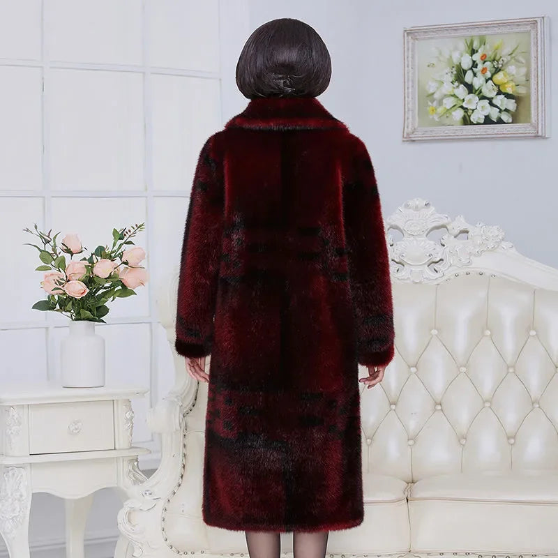Coat Manteau Hiver Mink Fur Coat Winter Loose Size 5XL Long Faux Fur Warm | tif-shop24.de